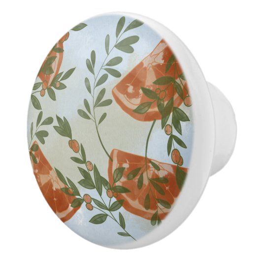Sinaasappels Greenery Keramische Knop (Rechts)