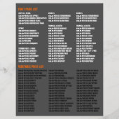 Sinaasappels, Greengrocers Adverteren Flyer (Achterkant)