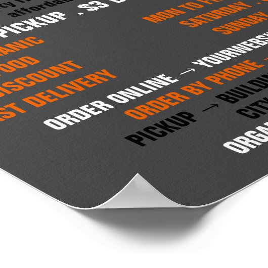 Sinaasappels, groenteboeren Adverteren Poster (Hoek)