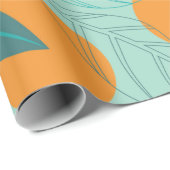 Sinaasappels in bladeren bloeien. illustratie cadeaupapier (Rol Hoek)