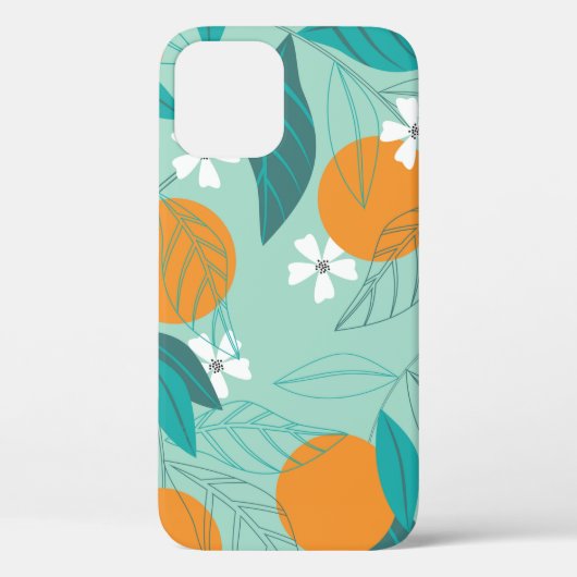 Sinaasappels in bladeren bloeien. illustratie Case-Mate iPhone case (Achterkant)