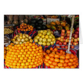 Sinaasappels in het Wenskaart van de boerenmarkt (Voorkant Horizontaal)