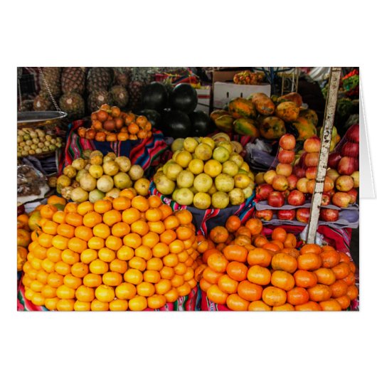 Sinaasappels in het Wenskaart van de boerenmarkt (Voorkant Horizontaal)