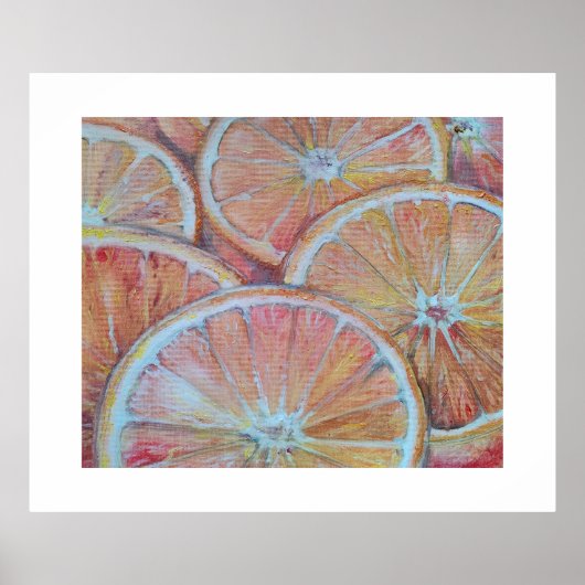 Sinaasappels in plakjes poster (Voorkant)