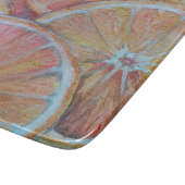 Sinaasappels in plakjes snijplank (Hoek)