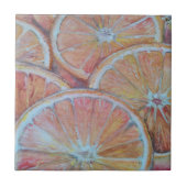 Sinaasappels in plakjes tegeltje (Voorkant)