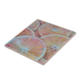 Sinaasappels in plakjes tegeltje