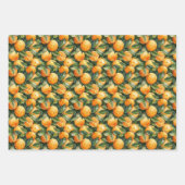 Sinaasappels in Waterverf: Levendige Citrus Art Inpakpapier Vel (Voorkant)