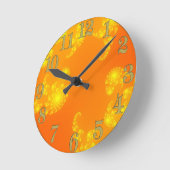 Sinaasappels Julia Fractal Abstracte Art Wall klok (Hoek)