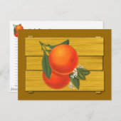 Sinaasappels  kaart voor kunstontvangst (Voorkant / Achterkant)