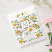 Sinaasappels & Kaneel Prettig Kerstmis Monogram Bedankzakje (Gezegeld)
