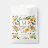 Sinaasappels & Kaneel Prettig Kerstmis Monogram Bedankzakje (Voorkant)