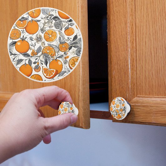 Sinaasappels Keramische Knop