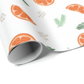 Sinaasappels - Kerstfeestdag, omslagpapier Cadeaupapier (Rol Hoek)
