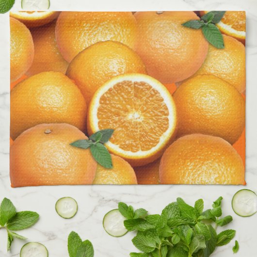 Sinaasappels keukenhanddoek 🍊 (Gevouwen)