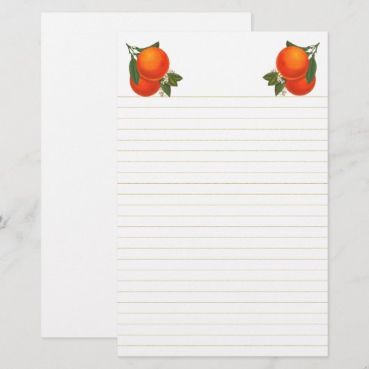 Sinaasappels  krat kunst briefpapier bekleed (Voorkant / Achterkant)