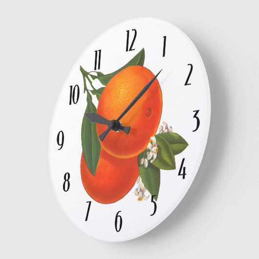 Sinaasappels  kratten Kunst Keukenklok Grote Klok (Hoek)