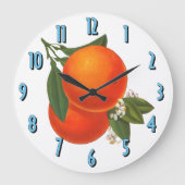 Sinaasappels kratten Kunst Keukenklok Grote Klok (Voorkant)