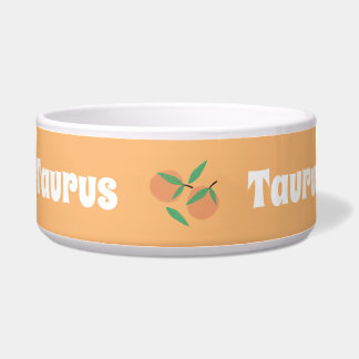 Sinaasappels Leaf Hand Drawn Name Voerbakje