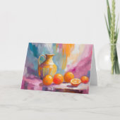 Sinaasappels leven nog steeds moderne impressionis kaart (Voorkant)