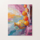 Sinaasappels leven nog steeds moderne impressionis legpuzzel (Verticaal)