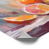 Sinaasappels leven nog steeds moderne impressionis poster (Hoek)