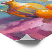 Sinaasappels leven nog steeds moderne impressionis poster (Hoek)