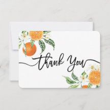 Sinaasappels lieve dankkaart