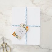 Sinaasappels Little Cutie Baby shower Cadeaulabel (Met Touw)