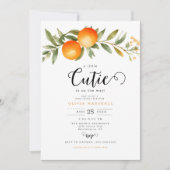 Sinaasappels Little Cutie Baby shower Kaart (Voorkant)