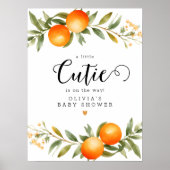 Sinaasappels Little Cutie Baby shower Welkom Poster (Voorkant)