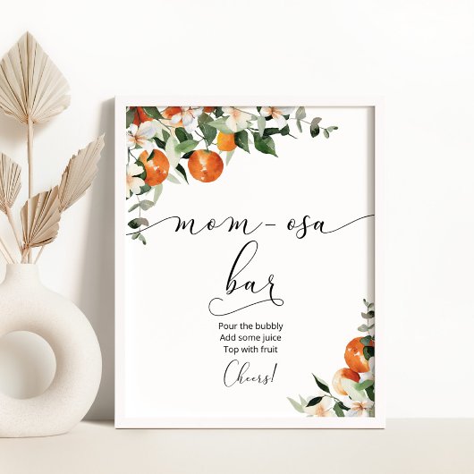 Sinaasappels Mam-osa-streepjesteken Poster