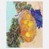 Sinaasappels met blauwe handschoenen, Van Gogh Fleece Deken (Voorkant)