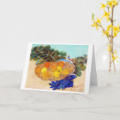 Sinaasappels met blauwe handschoenen, Van Gogh Kaart (Gele Bloem)