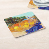 Sinaasappels met blauwe handschoenen, Van Gogh Kartonnen Onderzetters (Schuin)