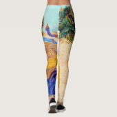 Sinaasappels met blauwe handschoenen, Van Gogh Leggings (Achterkant)