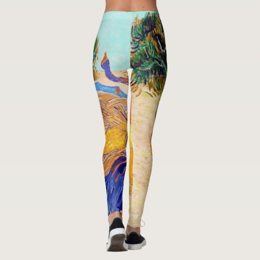 Sinaasappels met blauwe handschoenen, Van Gogh Leggings (Achterkant)