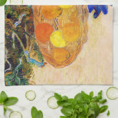 Sinaasappels met blauwe handschoenen, Van Gogh Theedoek (Gevouwen)