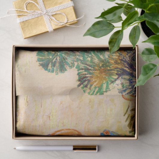 Sinaasappels met blauwe handschoenen, Van Gogh Tissuepapier (Geschenk)