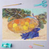 Sinaasappels met blauwe handschoenen, Van Gogh Tissuepapier (Craft)