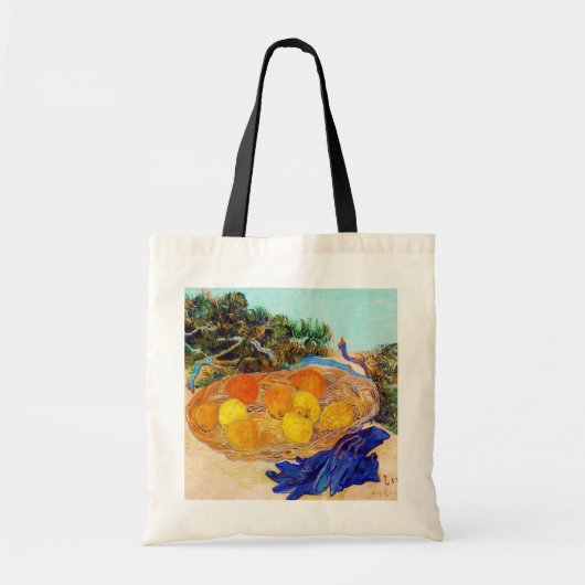 Sinaasappels met blauwe handschoenen, Van Gogh Tote Bag (Voorkant)