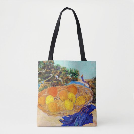 Sinaasappels met blauwe handschoenen, Van Gogh Tote Bag (Voorkant)