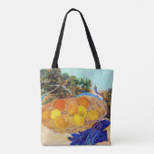 Sinaasappels met blauwe handschoenen, Van Gogh Tote Bag (Achterkant)