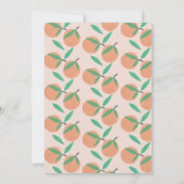 Sinaasappels met tweelingfruit Baby shower Kaart (Achterkant)