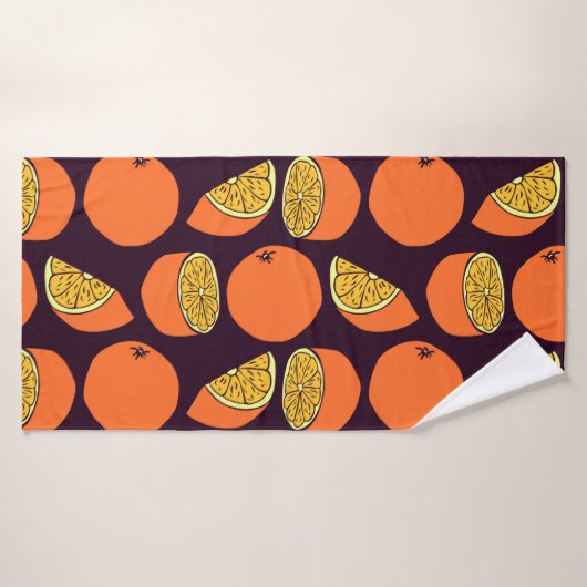 Sinaasappels naadloos patroon, textuur. badhanddoek (Badhanddoek)