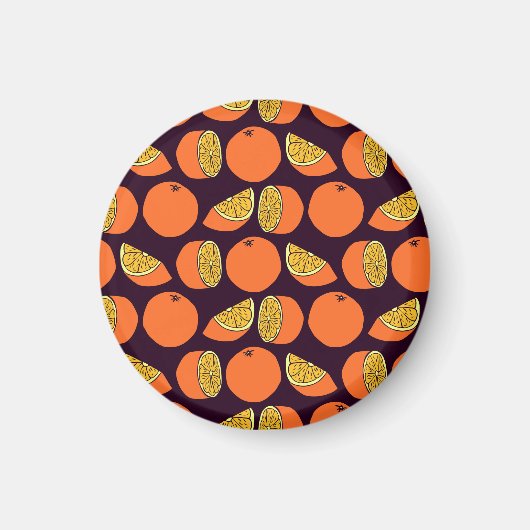 Sinaasappels naadloos patroon, textuur. magneet (Voorkant)