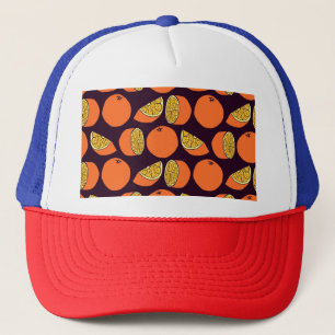 Sinaasappels naadloos patroon, textuur. trucker pet