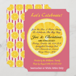 Sinaasappels & Nantucket Red Fiesta Cocktail Party Kaart