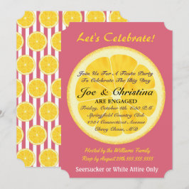 Sinaasappels & Nantucket Rood Fiesta Cocktailparty Kaart