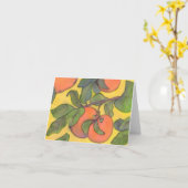 Sinaasappels Notecard Kaart (Gele Bloem)